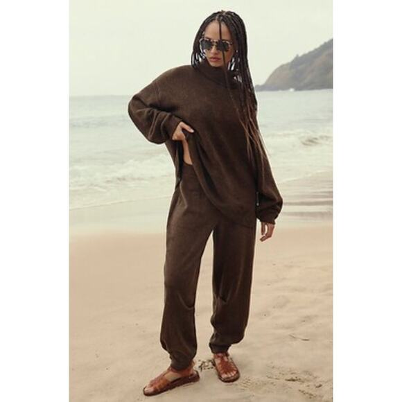 Free People beach brown knit jogger pants - Picture 1 of 4
